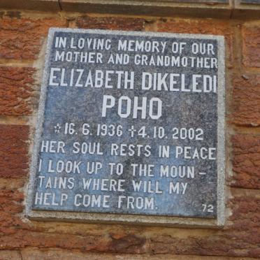 POHO Elizabeth Dikeledi 1936-2002
