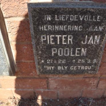 POOLEN Pieter Jan 1922-199?