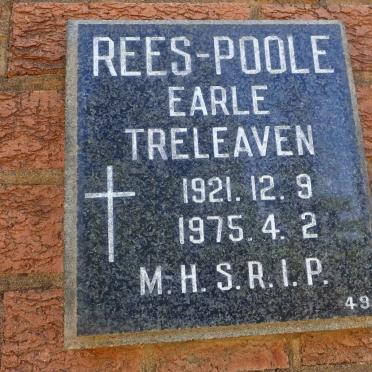 POOLE Earle Treleaven, REES 1921-1975