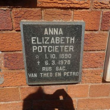 POTGIETER Anna Elizabeth 1890-1978