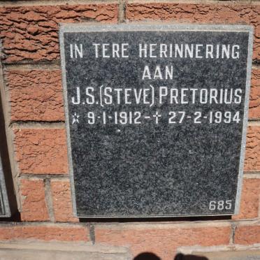 PRETORIUS J.S. 1912-1994