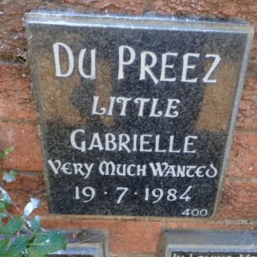 PREEZ Gabrielle, du 1984-1984