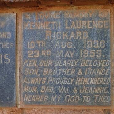 RICKARD Kenneth Laurence 1936-1959