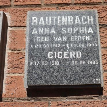 RAUTENBACH Cicero 1910-1995 &amp; Anna Sophia VAN EEDEN 1912-1993