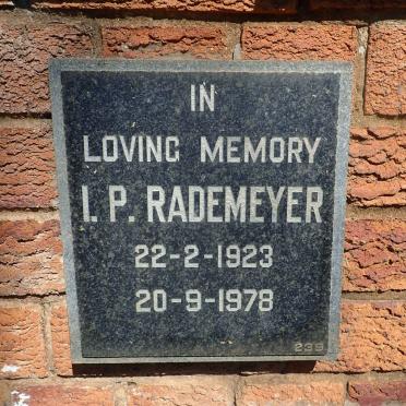 RADEMEYER I.P. 1923-1978