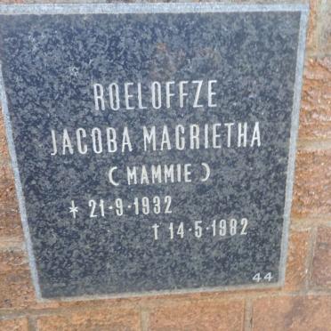 ROELOFFZE Jacoba Magrietha 1932-1982