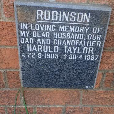 ROBINSON Harold Taylor 1905-1987