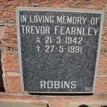 ROBINS Trevor Fearnley 1942-1991