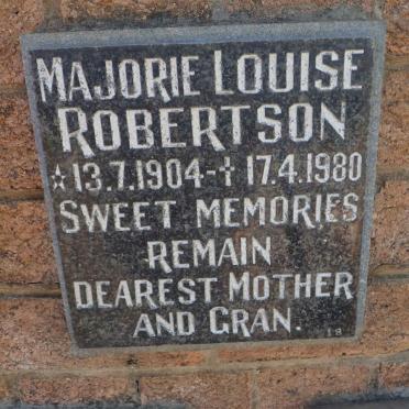ROBERTSON Majorie Louise 1904-1980