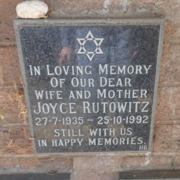 RUTOWITZ Joyce 1935-1992
