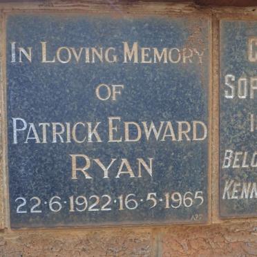 RYAN Patrick Edward 1922-1965