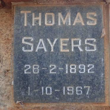 SAYERS Thomas 1892-1967