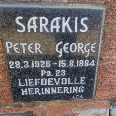 SARAKIS Peter George 1926-1984