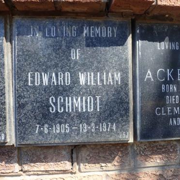SCHMIDT Edward William 1905-1974