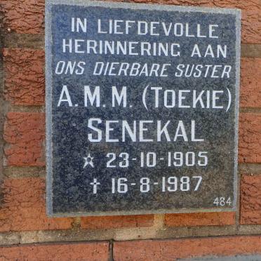SENEKAL A.M.M. 1905-1987