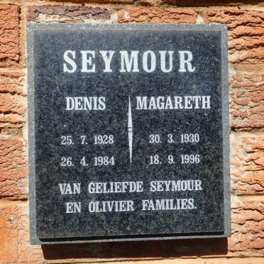 SEYMOUR Denis 1928-1984 &amp; Margareth 1930-1996