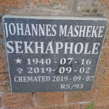 SEKHAPHOLE Johannes Masheke 1940-2019