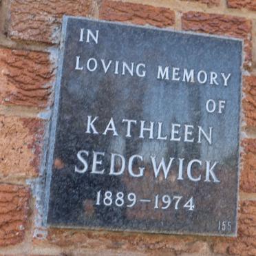 SEDGWICK Kathleen 1889-1974