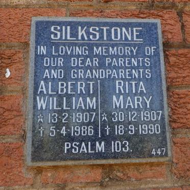 SILKSTONE Albert William 1907-1986 &amp; Rita Mary 1907-1990
