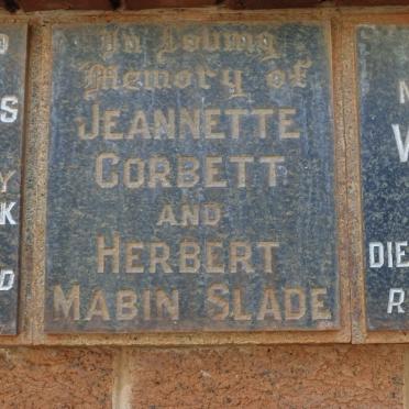SLADE Herbert Mabin :: CORBETT Jeannette