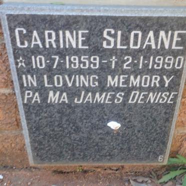 SLOANE Carine 1959 1990