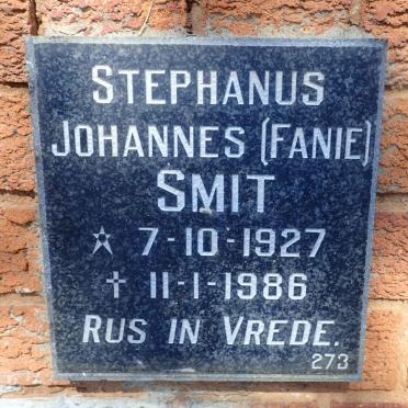 SMIT Stephanus Johannes 1927-1986
