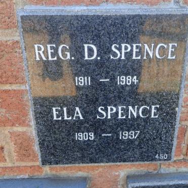 SPENCE Reg. D. 1911-1984 &amp; Ela 1909-1997
