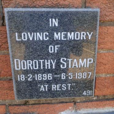 STAMP Dorothy 1896-1987
