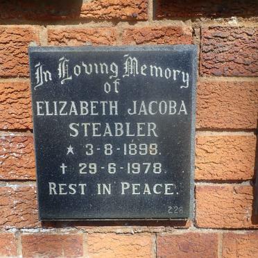STEABLER Elizabeth Jacoba 1898-1978