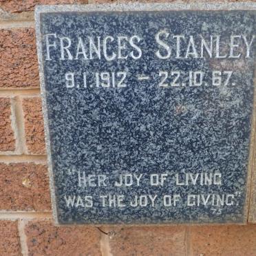 STANLEY Frances 1912-1967