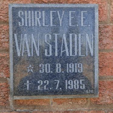 STADEN Shirley E.E., van 1919-1985