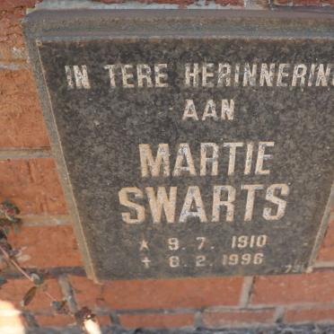 SWARTS Martie 1910-1996