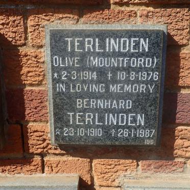 TERLINDEN Bernhard 1910-1987 &amp; Olive MOUNTFORD 1914-1976