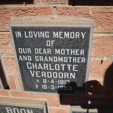 VERDOORN Charlotte 1913-1993