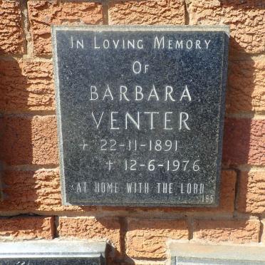 VENTER Barbara 1891-1976