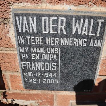 WALT Francois, van der 1944-2005