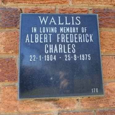 WALLIS Albert Frederick Charles 1904-1975