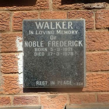 WALKER Noble Frederick 1921-1978