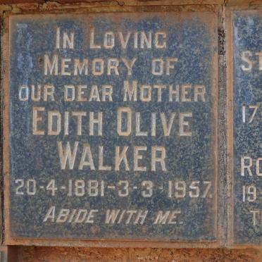 WALKER Edith Olive 1881-1957