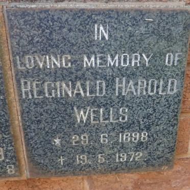 WELLS Reginald Harold 1898-1972