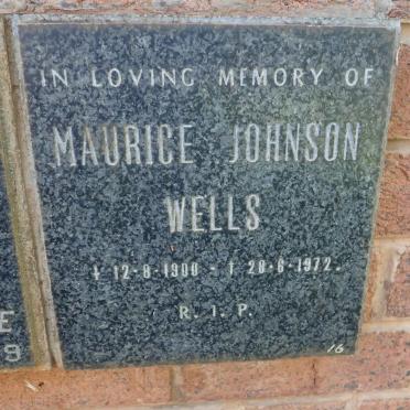 WELLS Maurice Johnson 1900-1972