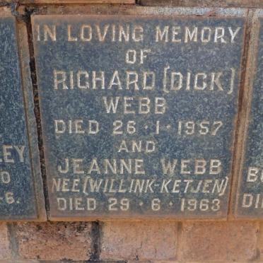 WEBB Richard -1957 &amp; Jeanne WILLINK-KETJEN -1963