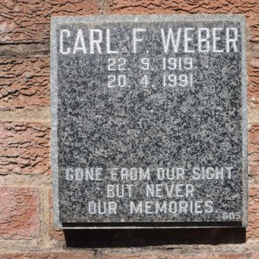 WEBER Carl F. 1919-1991