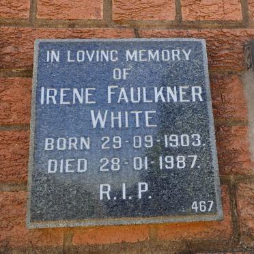 WHITE Irene Faulkner 1903-1987