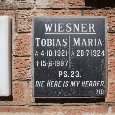 WIESNER Tobias 1921-1997 &amp; Maria 1924-