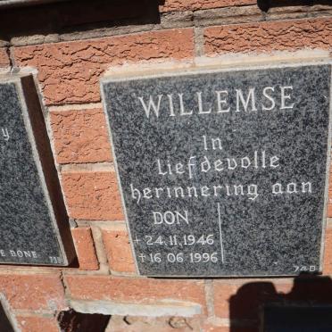 WILLEMSE Don 1946-1996