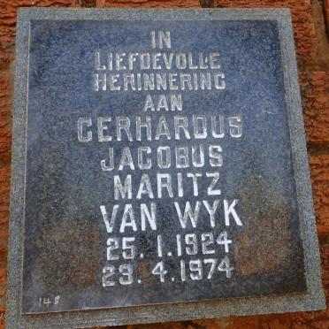 WYK Gerhardus Jacobus Maritz, van 1924-1974
