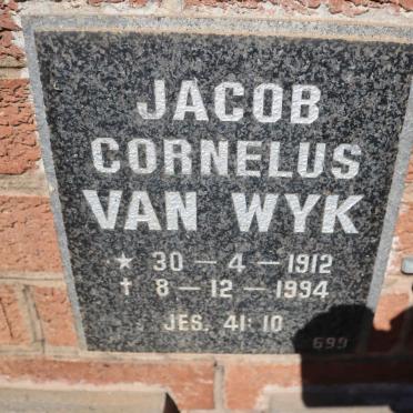 WYK Jacob Cornelus, van 1912-1994