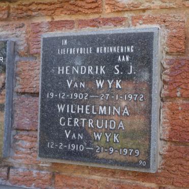 WYK Hendrik S.J., van 1902-1972 &amp; Wilhelmina Gertruida 1910-1979