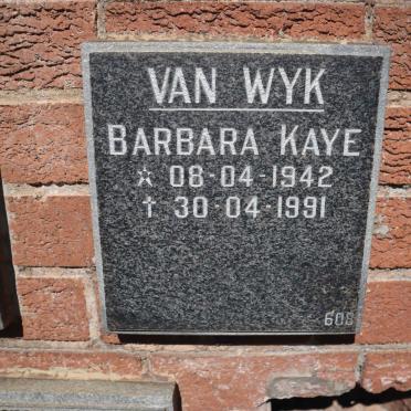 WYK Barbara Kaye, van 1942-1991